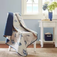 Blue Bayside Oversized Quilted Throw 60x70"