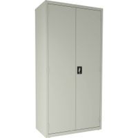 Janitorial Cabinet, Locking Storage, 36"x18"x72", LGY - Grey - Steel Finish