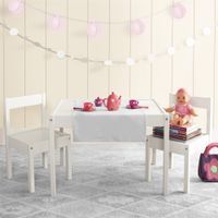 Baby Relax Hunter White 3-piece Kiddy Table & Chair Set - Kids table set, white