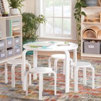 Nordic Table and Chairs Set - White