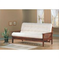 Coaster Full Size Futon Frame in Dirty Oak