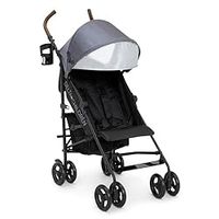 Delta Children 365 Plus Stroller - Lightweight Travel Stroller with Compact Fold, Iron