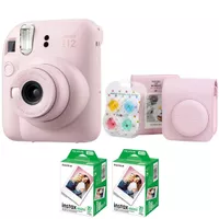 Fujifilm Instax Mini 12 Instant Film Camera, Blossom Pink, Bundle with Accessory Kit and 2x Twin Pack Daylight Film