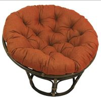 Bali 42-inch Papasan Chair with Solid Polyester Cushion - Tangerine Dream