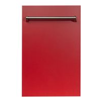 18" Compact Top Control Dishwasher with Stainless Steel Tub, 40dBa - Traditional Handle - Red Matte