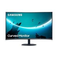 Samsung - T55 Series C27T550FDN 27"1000R Curved Monitor - Dark Gray/Blue