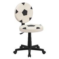 Sports Task Chair - Black, White Soccer