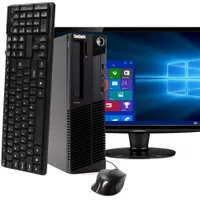 Lenovo ThinkCentre M91P Desktop Computer, 3.2 GHz Intel i5 Quad Core, 4GB DDR3 RAM, 250GB HDD, Windows 10 Home 64bit, 19in LCD (Refurbished)