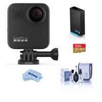 GoPro MAX 360 Action Camera - Bundle With 32GB MicroSDHC Card, GoPro 1600mAh Lithium-Ion Rechargeable Battery, Cleaning Kit, Microfiber Cloth
