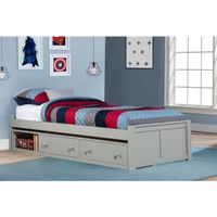 Pulse Twin Platform Bed, Gray - Storage Bed/Platform Bed