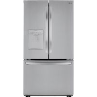 LG - 29 Cu. Ft. French Door Smart Refrigerator with Ice Maker and External Water Dispenser - Stainless steel