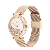 Coach - Ladies Cary Rose Gold-Tone Stain...