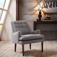 Albrae Mid-Century Grey Accent Chair