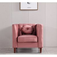 Fancher Kittleson Classic Chesterfield Chair - Rose