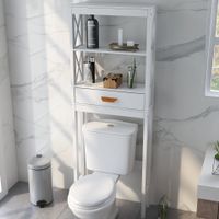 Nestfair Bathroom Storage Cabinet with 1 Drawer and 2 Shelves - White