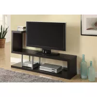 TV Stand/ 60 Inch/ Console/ Media Entertainment Center/ Storage Shelves/ Living Room/ Bedroom/ Laminate/ Brown/ Contemporary/ Modern