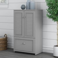 41.7-inch Cabinet with Drawer - 23.74"L x 16.06"W x 41.69"H - Cape Cod Gray