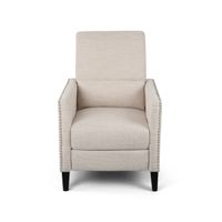 Alscot Contemporary Fabric Push Back Recliner by Christopher Knight Home - Beige