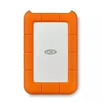 LaCie - Rugged 2TB External USB-C, USB 3.1 Gen 1 Portable Hard Drive - Orange/Silver