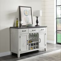 Del Mar Dining Server by Martin Svensson Home - Antique White and Grey