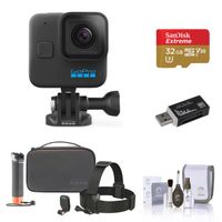 GoPro HERO11 Black Mini Action Camera Bundle with 32GB microSD Card, Adventure Kit 2.0, Cleaning Kit, Card Reader