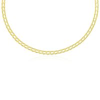 14k Yellow Gold Men's Necklace with Track Design Links (20 Inch)