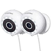 LaView 4MP Security Cameras Outdoor Indoor 2pc,2K Wired Cameras for Home Security with Starlight Color Night Vision,IP65 Spotlight Security Camera 2.4G,2-Way Audio,AI Human Detection,Works with Alexa Black 2 Pack
