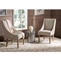 Safavieh Morris Sloping Armchair with Silver Nail Heads, Set of 2