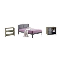Twin Bed with Case Goods - Twin - Bed, 2 Drawer Chest, Bookcase