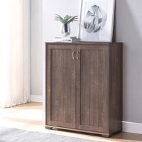 Jdiriya Transitional 5-shelf Cabinet by Copper Grove - Walnut Oak