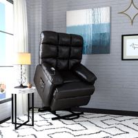 ProLounger Power Recline and Lift Wall Hugger Chair in Coffee Brown Renu Leather