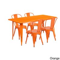 Metal Indoor Table Set - Orange