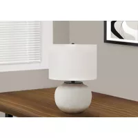 Lighting - 21"H Table Lamp Cream Ceramic / Ivory Shade