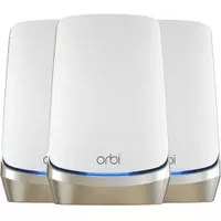 NETGEAR - Orbi 960 Series AXE11000 Quad-Band Mesh Wi-Fi 6E System (3-pack) - White