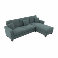 Stockton 102W Sectional Couch with Reversible Chaise by Bush Furniture - Turkish Blue