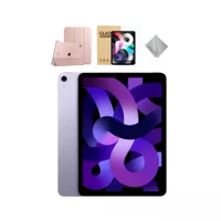 Apple - 10.9-Inch iPad Air - Latest Model - (5th Generation) with Wi-Fi - 256GB - Purple With Rose Gold Case Bundle