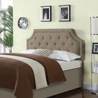 Rutherford Queen and Full Tufted Upholstered Headboard Mushroom