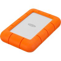 LaCie - Rugged Mini 5TB External USB 3.0 Portable Hard Drive with Rescue Data Recovery Services - Orange/Silver