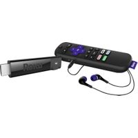 Roku - Streaming Stick+ 4K Headphone Edition with Voice Remote with TV Power and Volume Streaming Media Player - Black