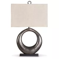 Antique Silver Finish Saria Metal Table Lamp (1/CN)