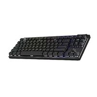 Logitech G PRO X TKL Lightspeed Wireless Gaming Keyboard, Ultra-Portable Tenkeyless Design, LIGHTSYNC RGB, PBT keycaps, Clicky Switches (GX Blue),Black