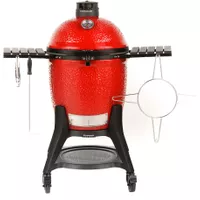 KAMADO JOE - CLASSIC JOE III Charcoal Grill with cart and locking wheels - Blaze Red