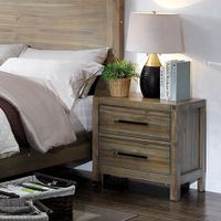 Furniture of America Holstead Rustic Light Oak 2-drawer Nightstand - Light Oak