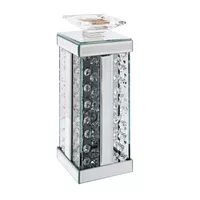 ACME Nysa Candle Holder (Set-2), Mirrored & Faux Crystals