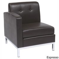Office Star Products Wall Street Armchair - Wall Street Armchair LAF, Espresso Faux Leather