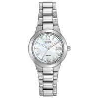 Citizen - Ladies Chandler Eco-Drive Silver-Tone Watch Mother-of-Pearl