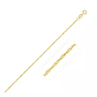 10k Yellow Gold Singapore Anklet 1.5mm (10 Inch)