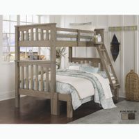 Highlands Collection Driftwood Twin Over Full Harper Bunk Bed - Twin over Full Harper Bunk Driftwood