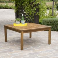 Perla Outdoor Acacia Wood Square Coffee Table by Christopher Knight Home - Teak