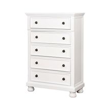 Gore Transitional Solid Wood 5-Drawer Chest by Furniture of America - White
